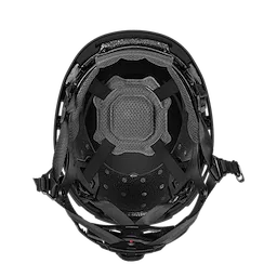 BOLT™ Black Safety Helmet with 4-point Ratcheting Suspension is a Type 2, Class E helmet. The image shows the interior suspension system with padded support for comfort and a secure fit. It includes adjustable straps and a black exterior finish, designed to protect against impacts and electrical hazards.