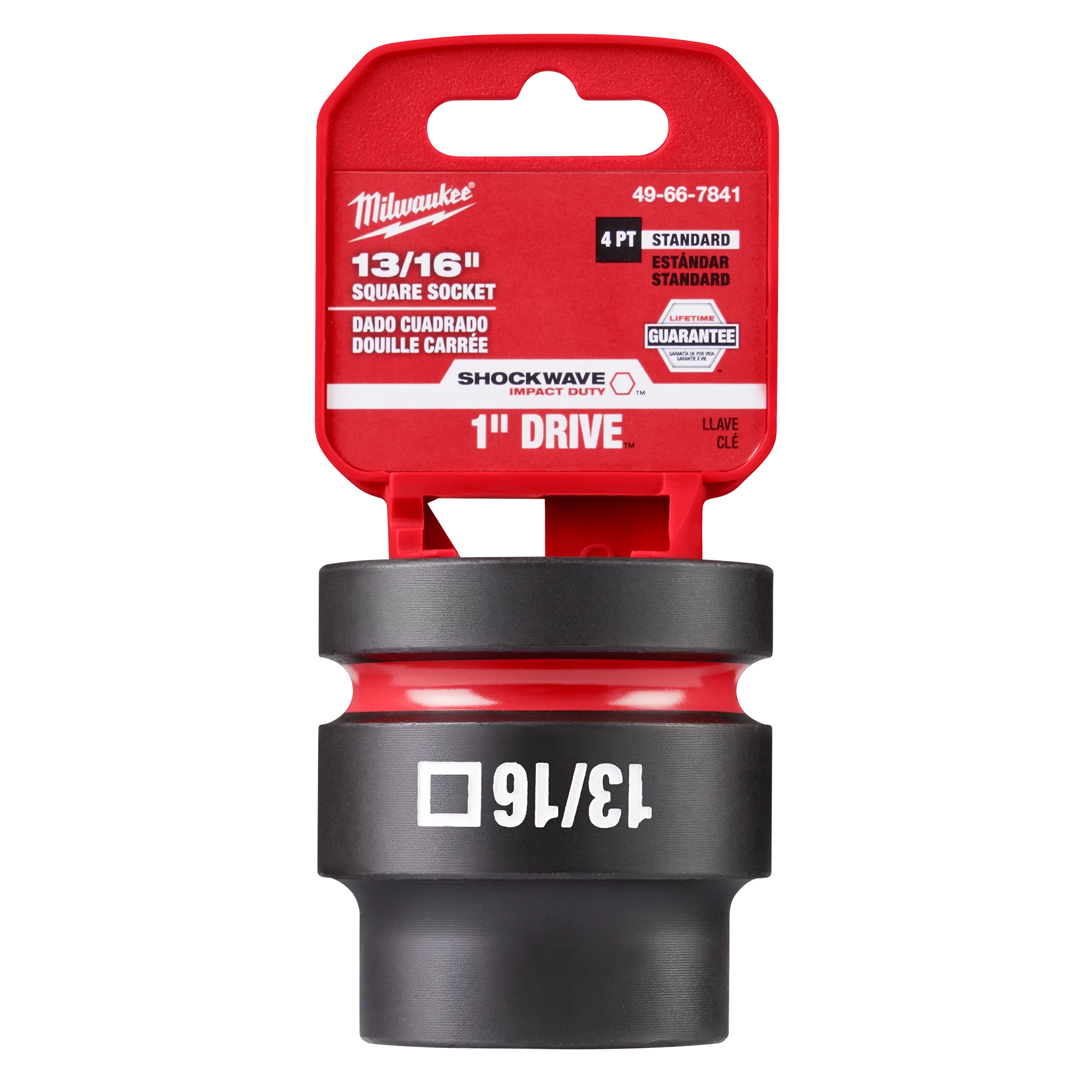 SHOCKWAVE Impact Duty™ 1" Drive 13/16" Standard 4 Point Square Socket in its packaging