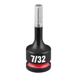 SHOCKWAVE Impact Duty 3/8" Drive 2" Hex 11/32 Bit Socket, black with a silver hex head and white "7/32" marking on the base, and a red ring near the bottom.
