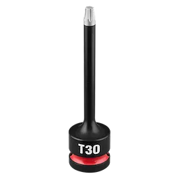 SHOCKWAVE Impact Duty 1/2" Drive 4" Torx T30 Bit Socket standing upright on a plain background.