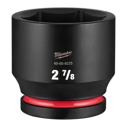 SHOCKWAVE Impact Duty 1" Drive 2-7/8" Standard 6 Point Socket standing upright with a red ring near the base.
