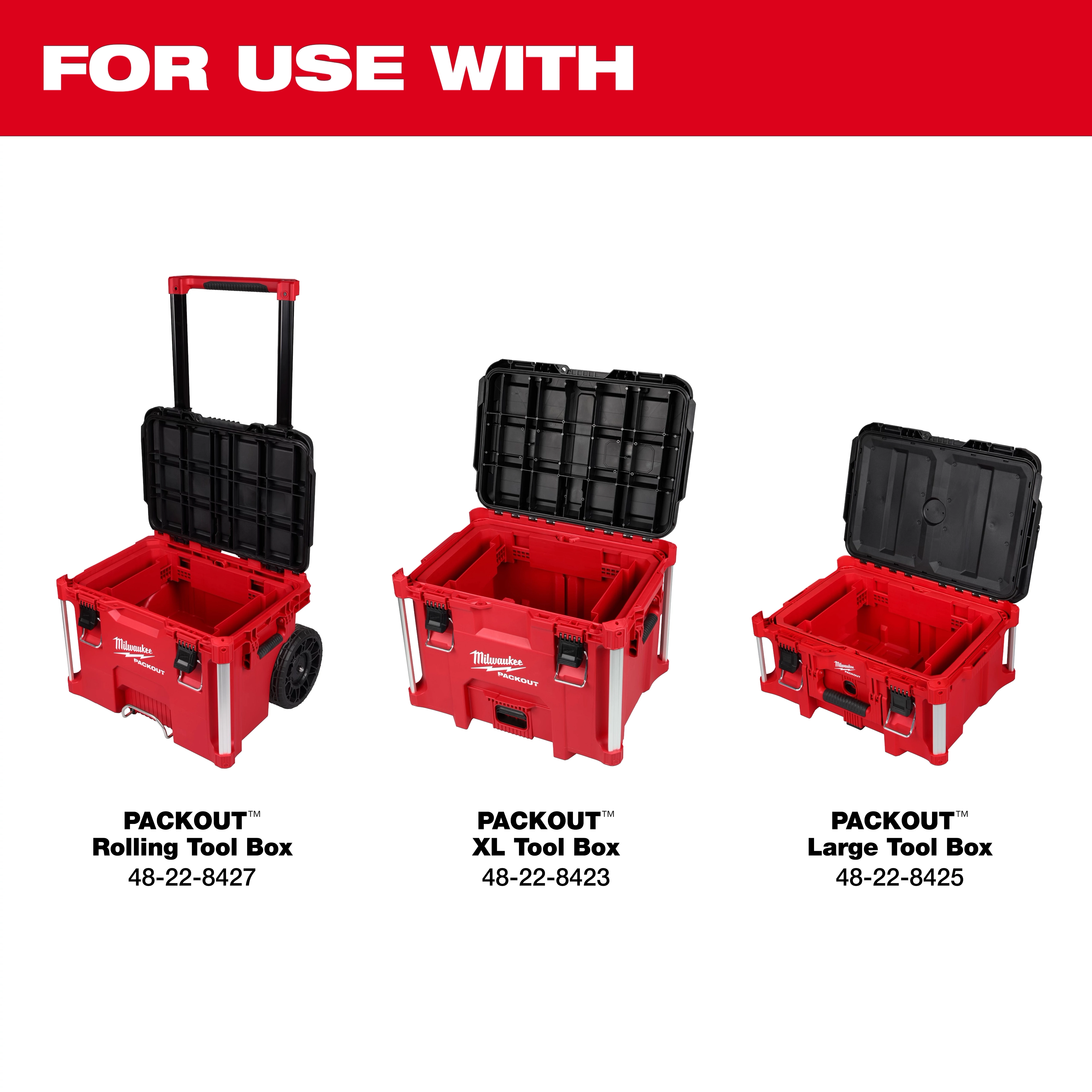 Tool Box Attachment Ready Tray for PACKOUT Tool Boxes | Milwaukee Tool