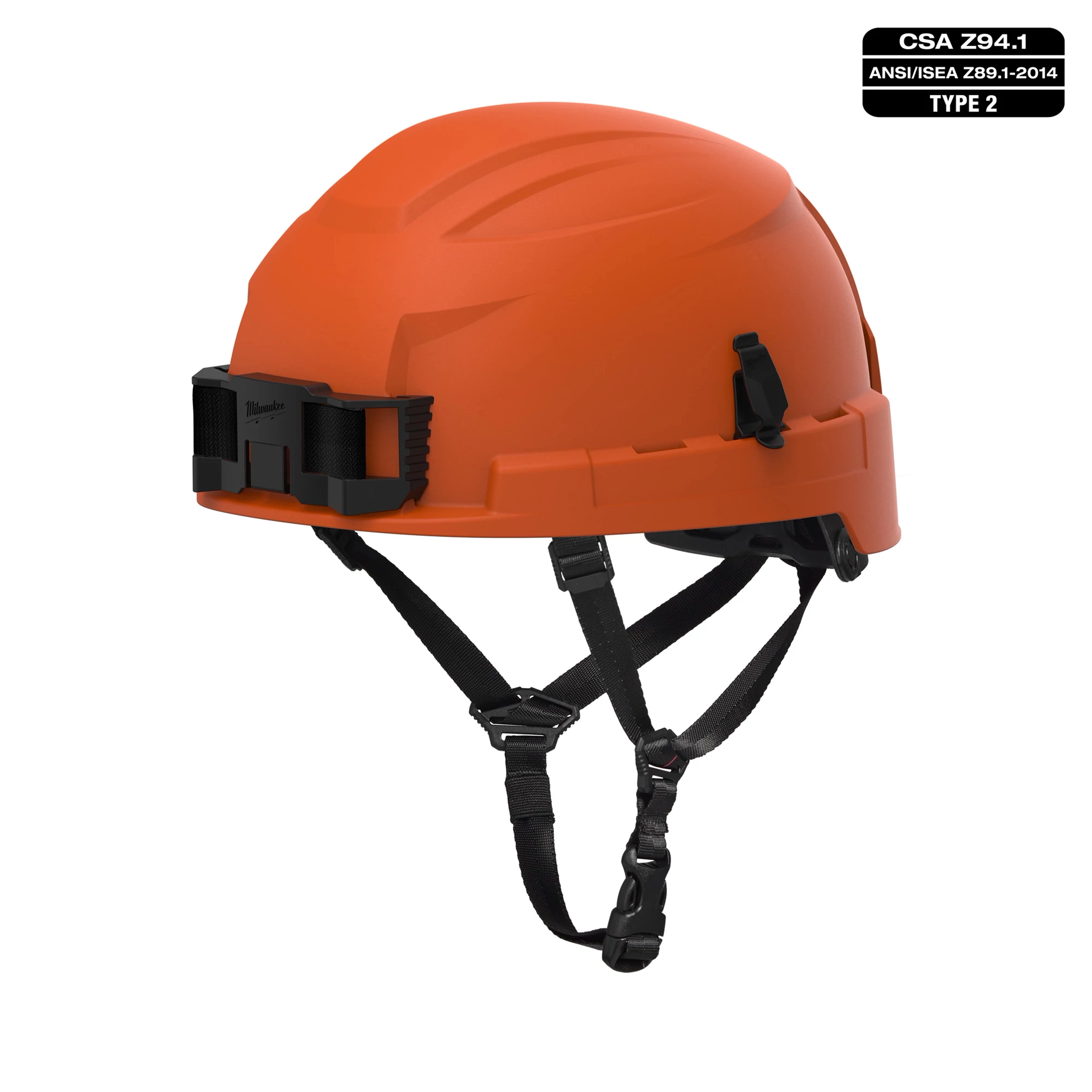 BOLT Safety Orange Safety Helmet with 4-point Ratcheting Suspension, Type 2, Class E. CSA Z94.1 and ANSI/ISEA Z89.1-2014 certified.