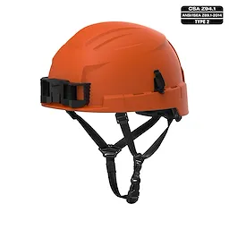 BOLT Safety Orange Safety Helmet with 4-point Ratcheting Suspension, Type 2, Class E. CSA Z94.1 and ANSI/ISEA Z89.1-2014 certified.