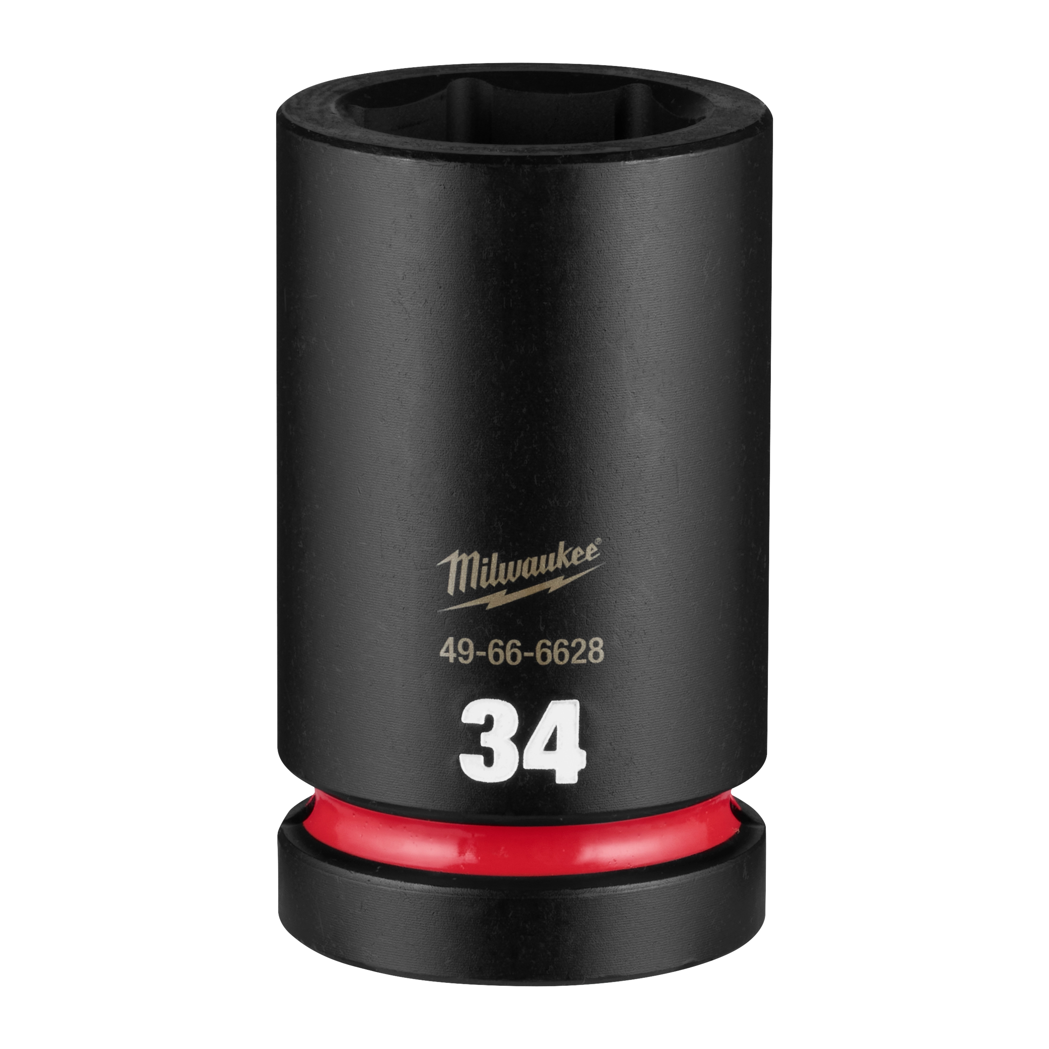 SHOCKWAVE Impact Duty 1" Drive 34mm Deep 6 Point Socket standing upright on a plain background.