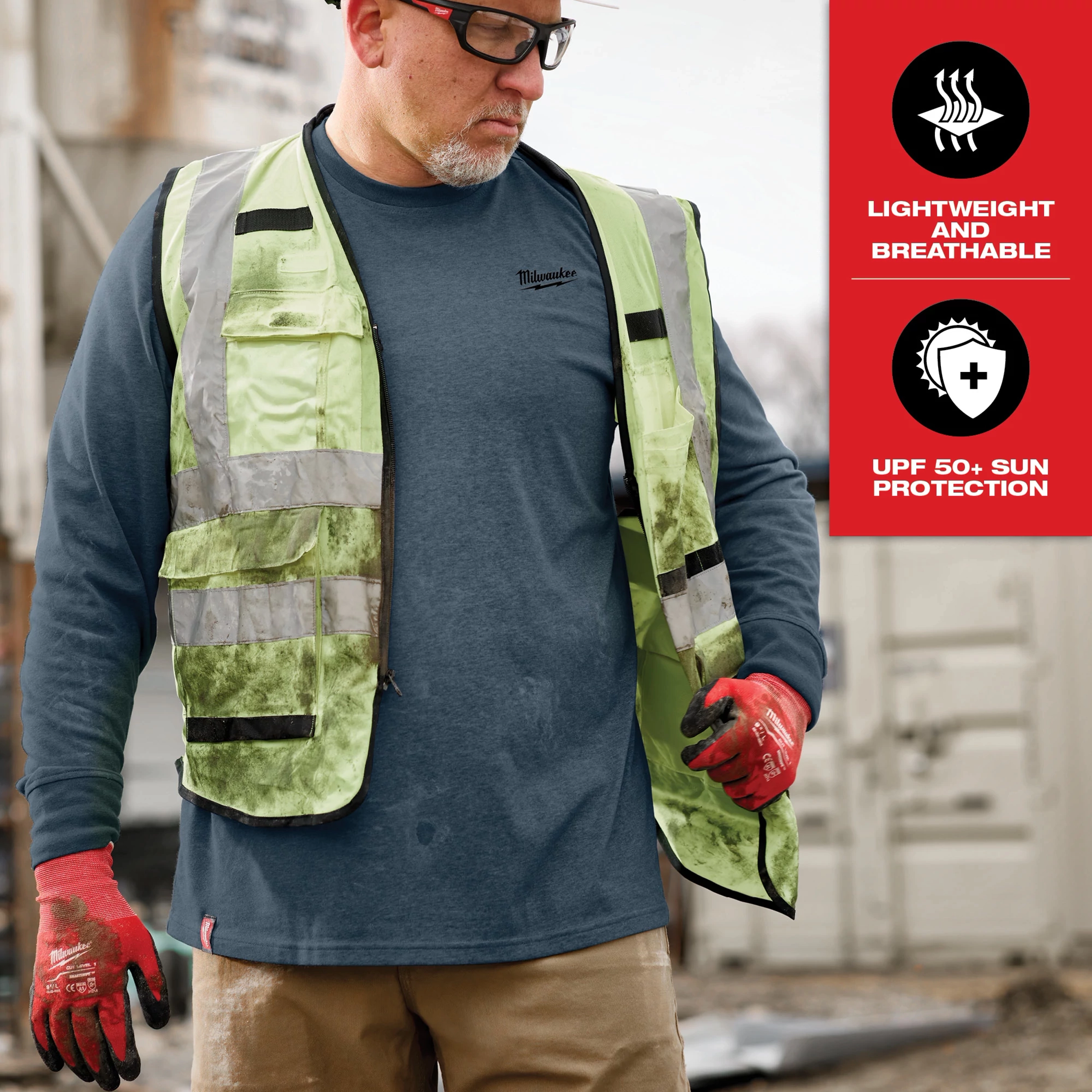 Hybrid Work Tee - Long Sleeve - Blue Feature Shot