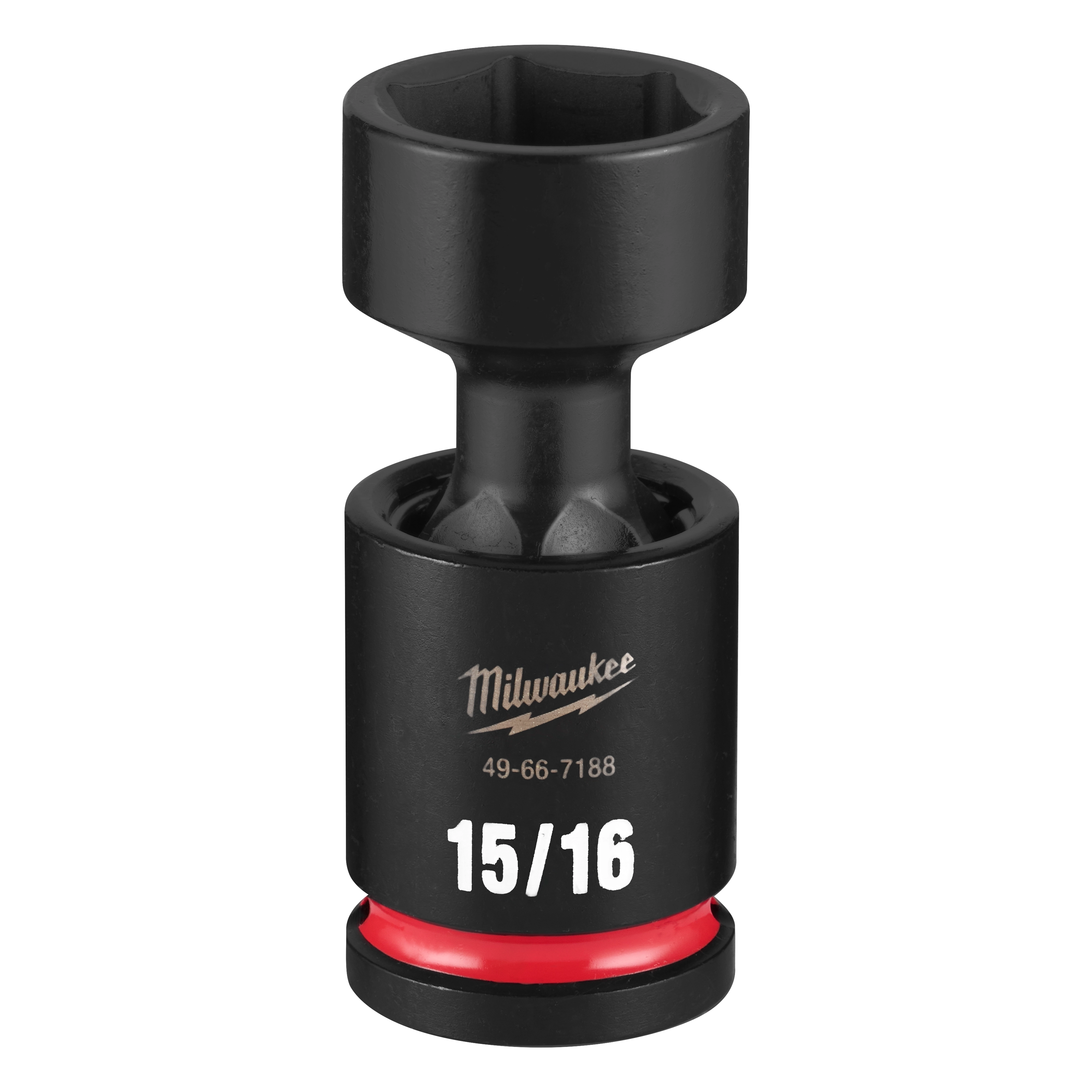 SHOCKWAVE Impact Duty 1/2" Drive 15/16" Standard Swivel Socket standing upright with 15/16 marking visible.