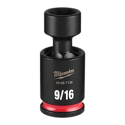 SHOCKWAVE Impact Duty 3/8" Drive 9/16" Standard Swivel Socket standing upright on a plain background.