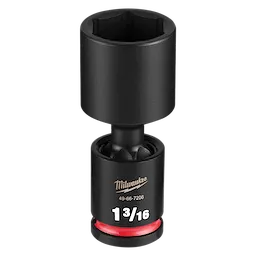 SHOCKWAVE Impact Duty 1/2" Drive 1-3/16" Deep Swivel Socket standing upright with a red band near the base..