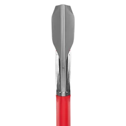 36" Splitting Axe with a silver blade designed for wood splitting. The axe has a red handle and a steel collar for durability.