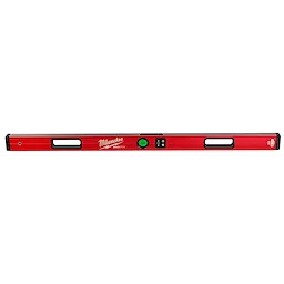 Milwaukee REDSTICK Digital Level with PINPOINT Measurement Technology featuring a red body, digital display, and bubble level.