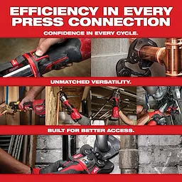 M12 FORCE LOGIC Press Tool Kit w/ ONE-KEY for efficient, versatile press connections and better access.