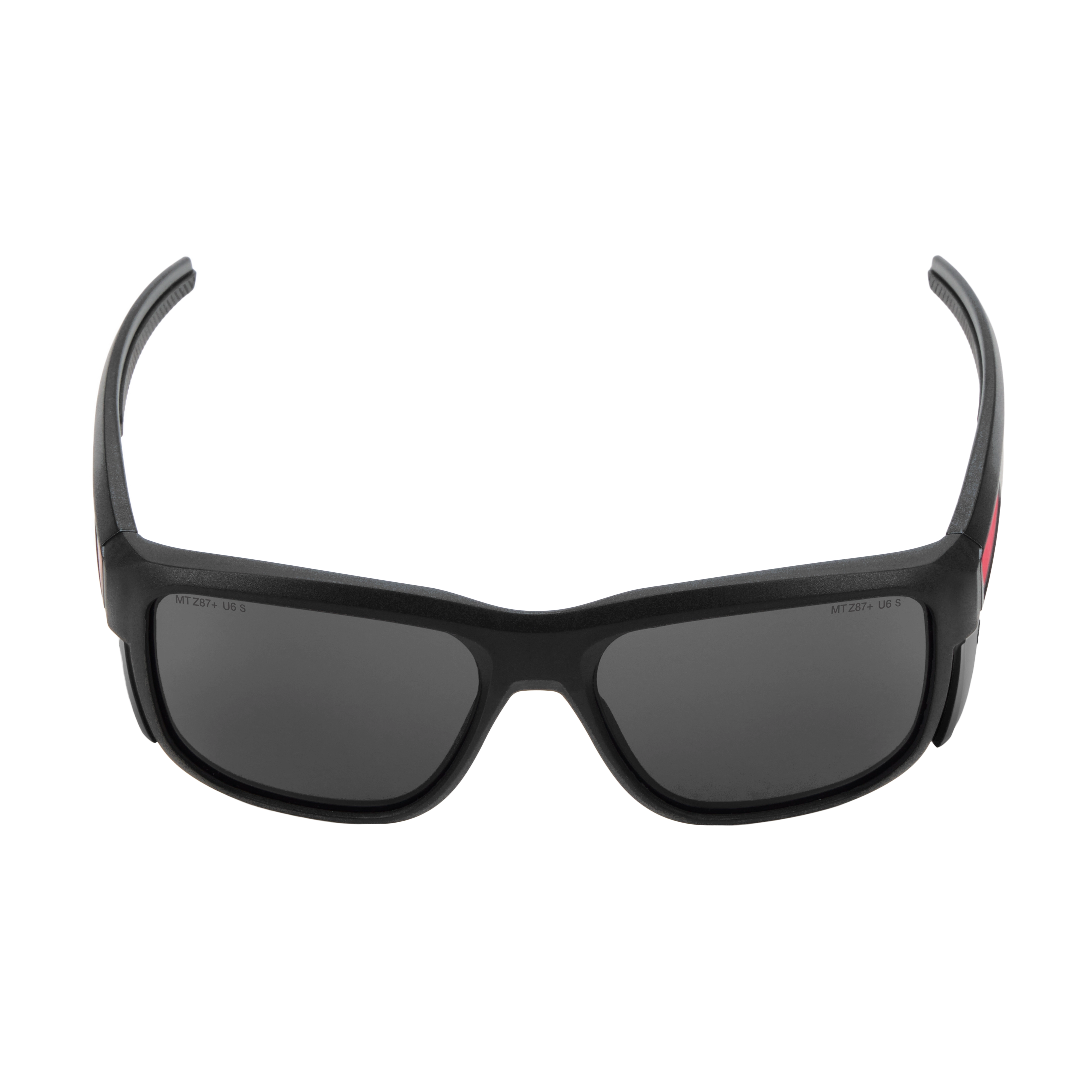 Full Frame Safety Glasses with Removable Side Shields feature tinted anti-scratch lenses. The glasses have a sturdy, black frame and offer side protection for enhanced safety. Ideal for various work environments requiring eye protection without sacrificing visibility.