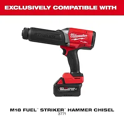 M18 FUEL STRIKER Hammer Chisel cordless power tool displayed upright on a plain background.