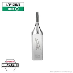 1/4" Drive T8 Torx Bit Socket