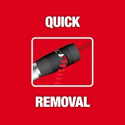The image features the AWG Solid Wire Stripper demonstrating the quick removal of wire insulation. The background is red with the text "Quick Removal" in bold white lettering at the top and bottom.