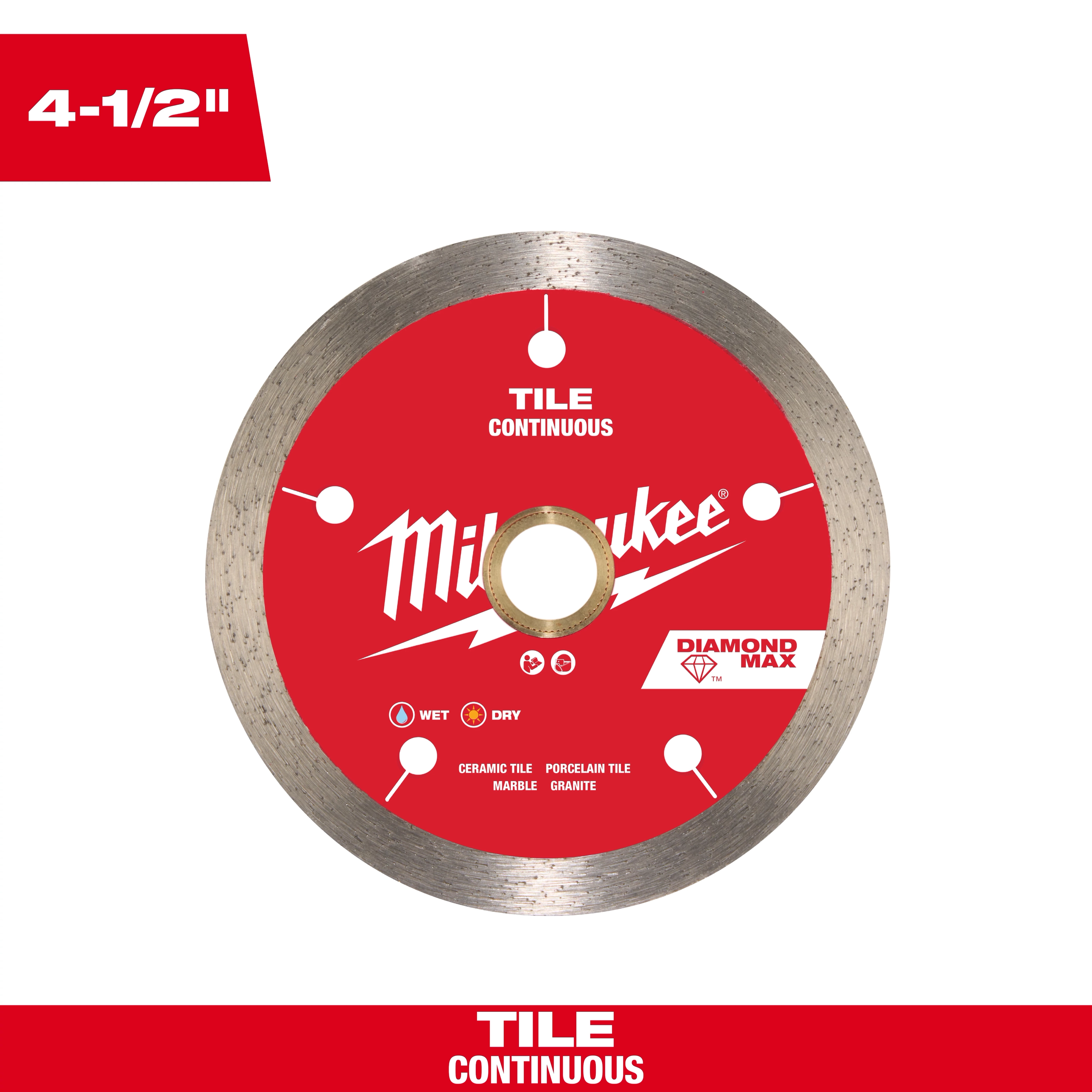 Milwaukee DIAMOND MAX™ Continuous Tile Diamond Blade