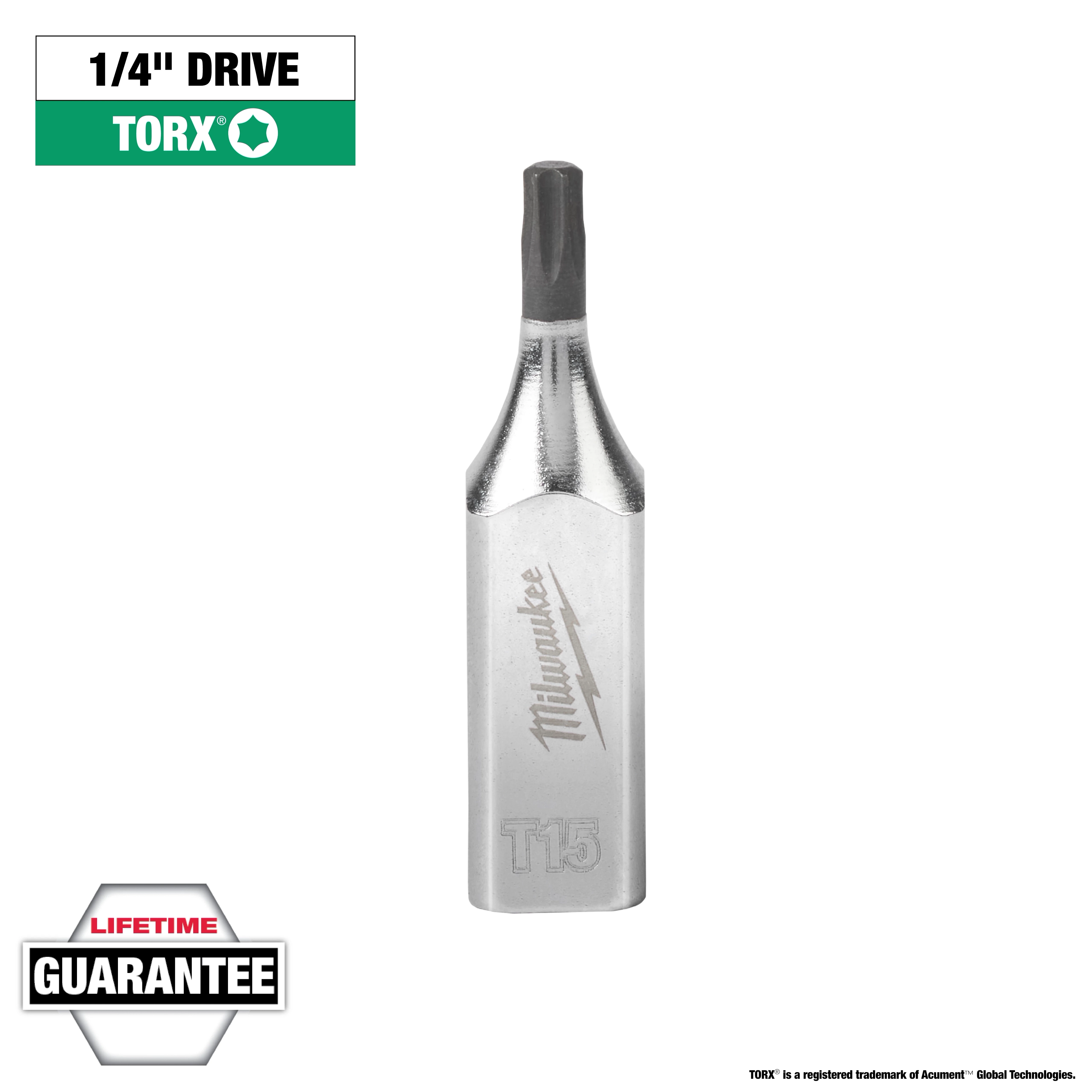 1/4" Drive T15 Torx Bit Socket