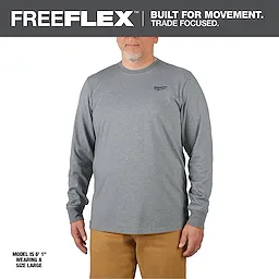 Hybrid Work Tee - Long Sleeve - Gray Primary Image