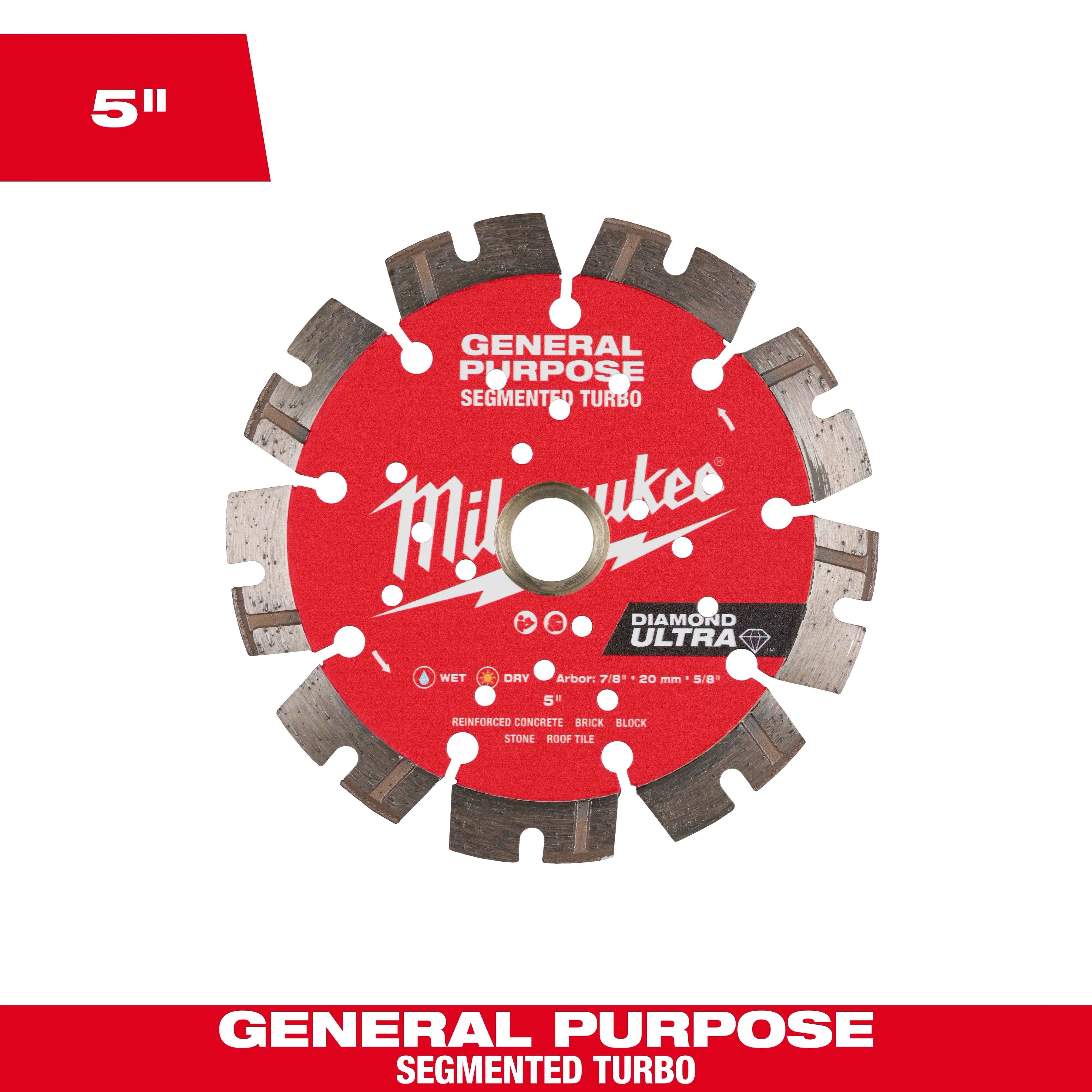 Milwaukee DIAMOND ULTRA™ Segmented Turbo General Purpose Diamond Blade