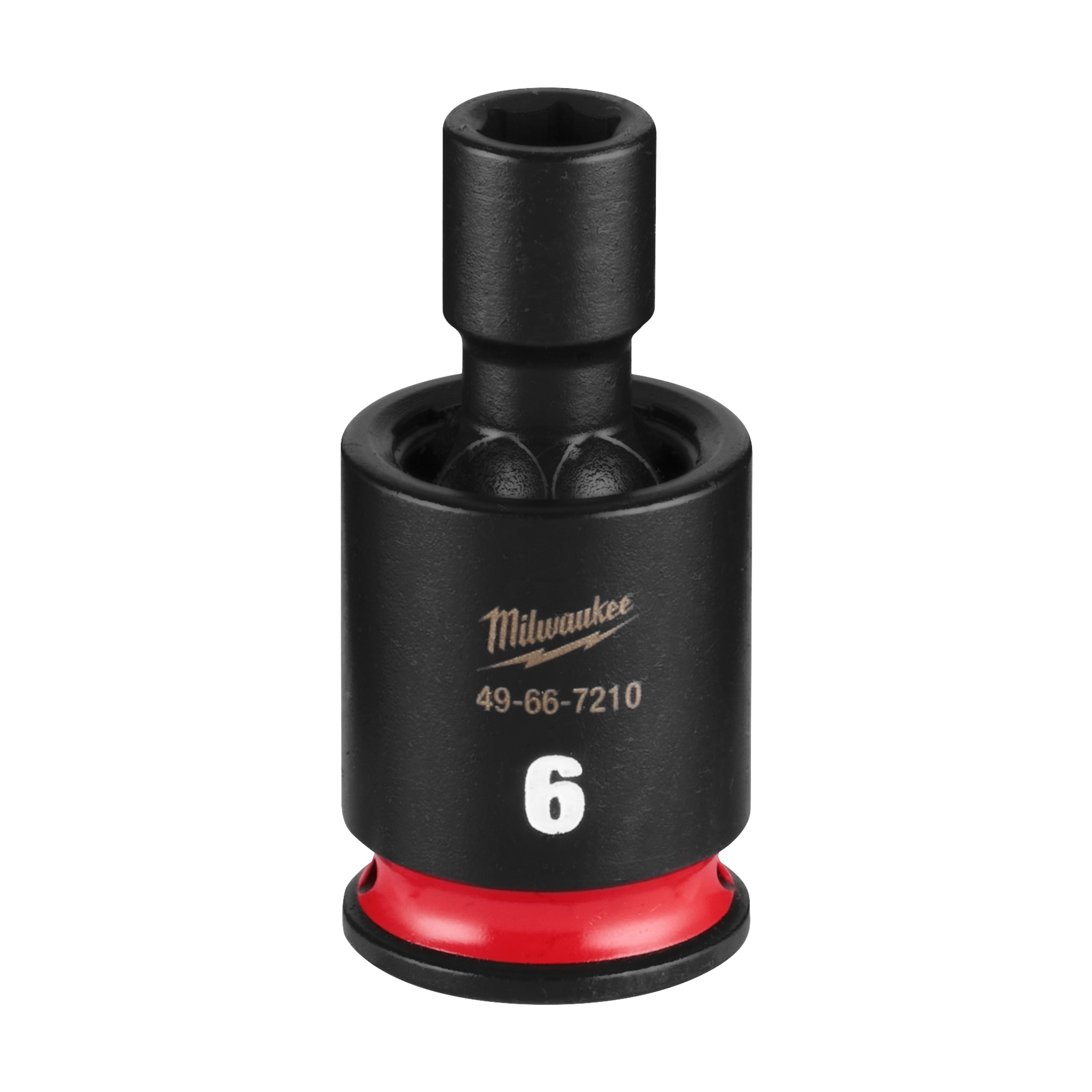SHOCKWAVE Impact Duty 1/4" Drive 6MM Standard Swivel Socket standing upright on a plain background.