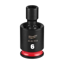 SHOCKWAVE Impact Duty 1/4" Drive 6MM Standard Swivel Socket standing upright on a plain background.