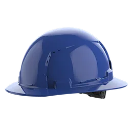 BOLT Blue Full Brim Vented Hard Hat w/6pt Ratcheting Suspension (USA) - Type 1, Class C on a plain background