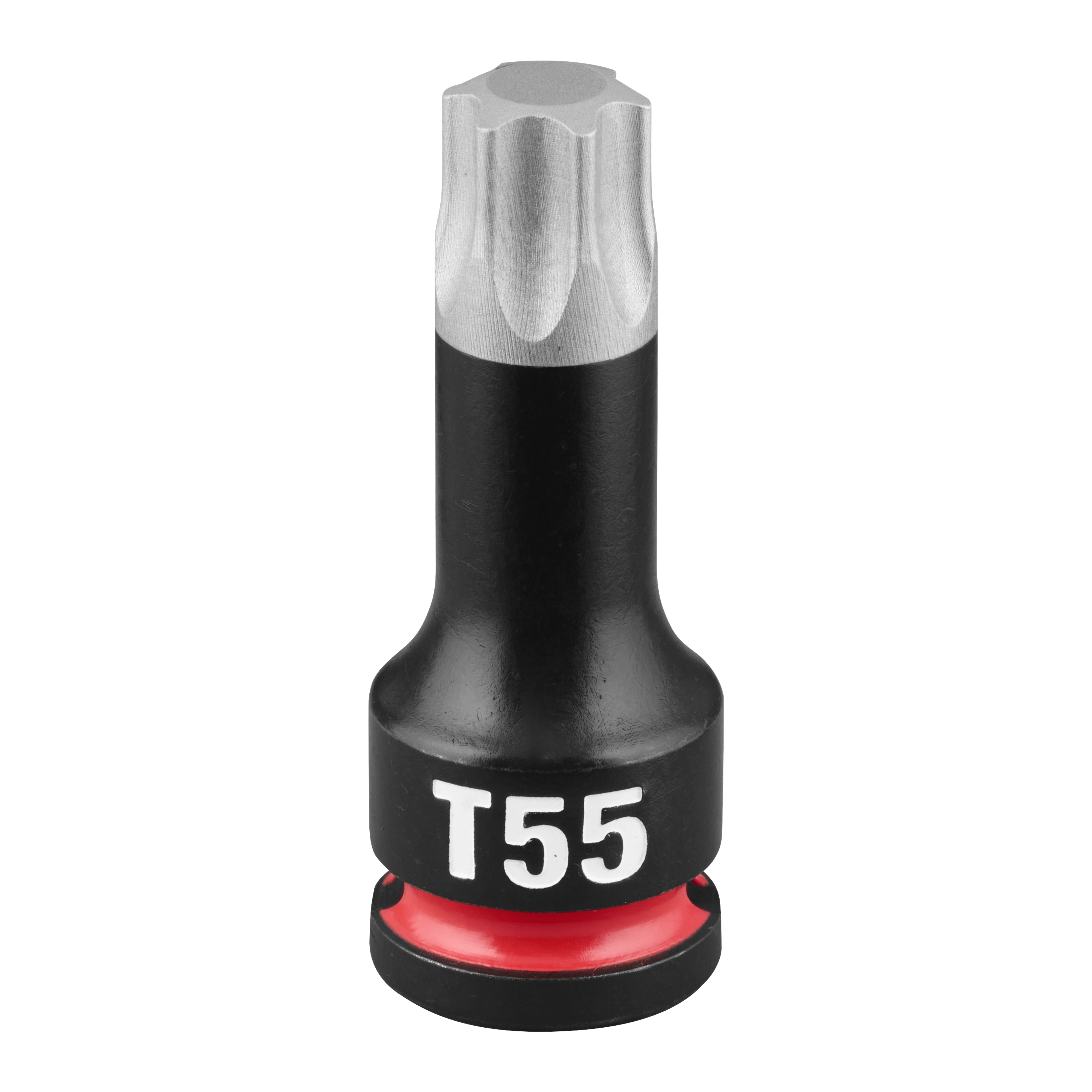 SHOCKWAVE Impact Duty 3/8" Drive 2" Torx T55 Bit Socket standing upright on a plain background.
