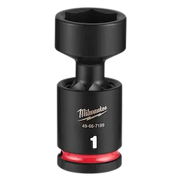 SHOCKWAVE Impact Duty 1/2" Drive 1" Standard Swivel Socket standing upright with a red ring near the base.