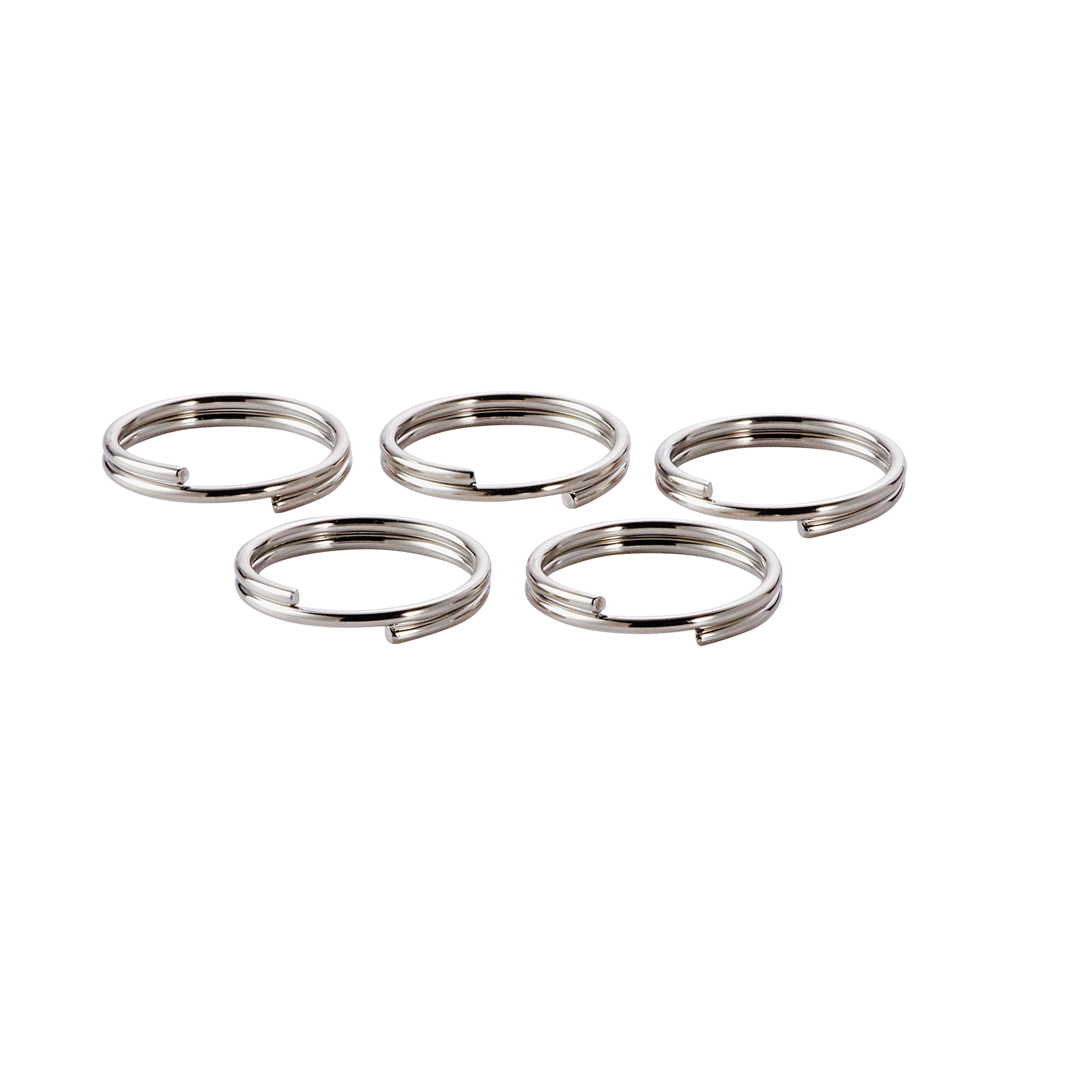 5pc 2lb 1" Split Ring consists of five silver metal rings, each with a 1-inch diameter, displayed on a white background.