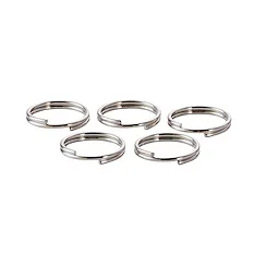 5pc 2lb 1" Split Ring consists of five silver metal rings, each with a 1-inch diameter, displayed on a white background.