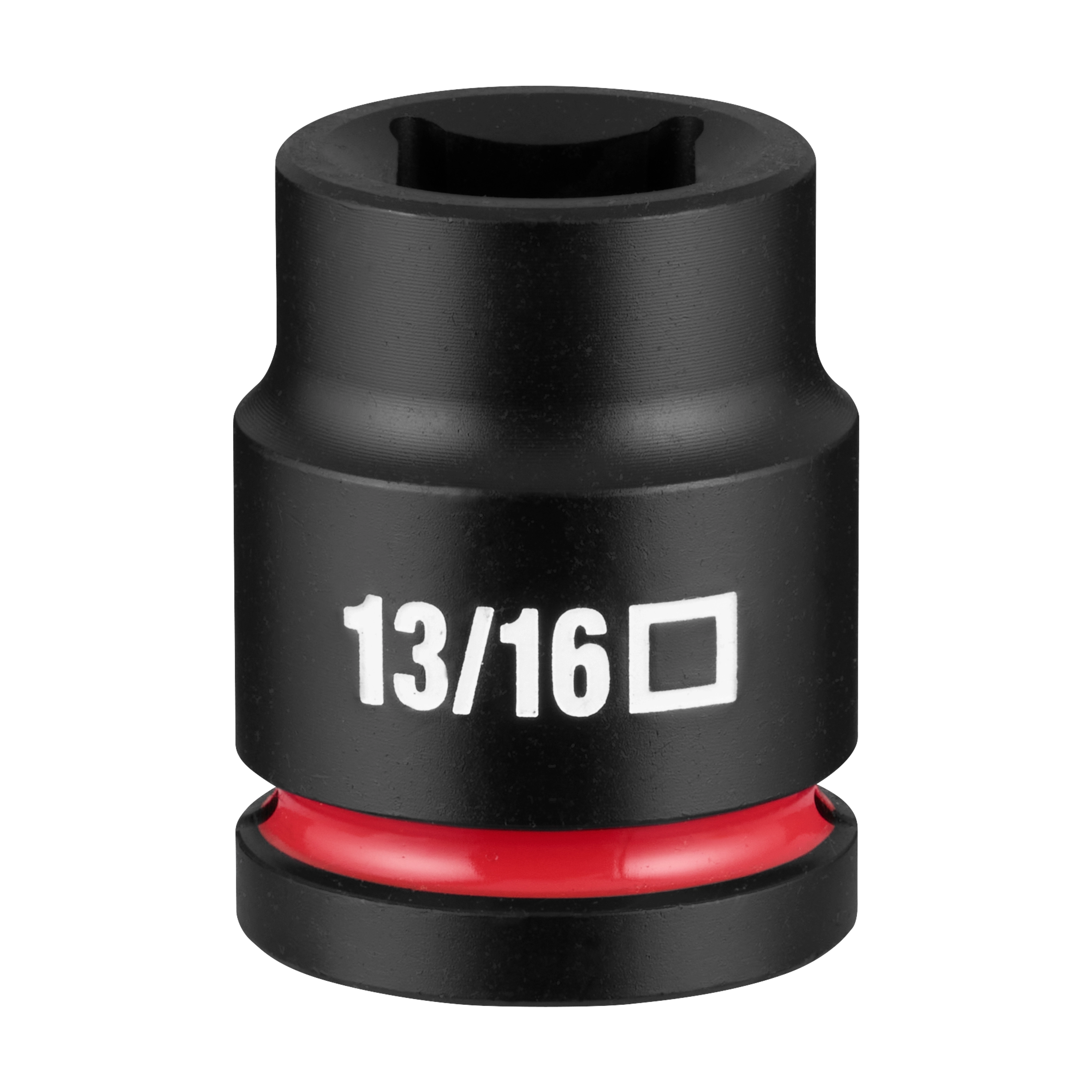 SHOCKWAVE Impact Duty 3/4" Drive 13/16" Standard 4 Point Square Socket standing upright with 13/16 marking visible.
