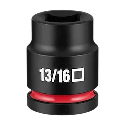 SHOCKWAVE Impact Duty 3/4" Drive 13/16" Standard 4 Point Square Socket standing upright with 13/16 marking visible.