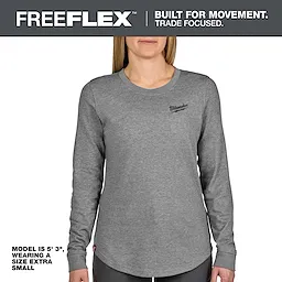 Women's FREEFLEX™ Hybrid Tee - Long Sleeve Gray