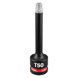 SHOCKWAVE Impact Duty 1/2" Drive 4" Torx T50 Bit Socket standing upright on a plain background.