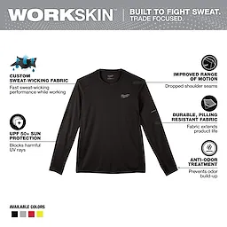 WORKSKIN Lightweight Performance Shirt - Long Sleeve Walkaround featuring sweat-wicking fabric, UPF 50+ protection, and anti-odor treatment.
