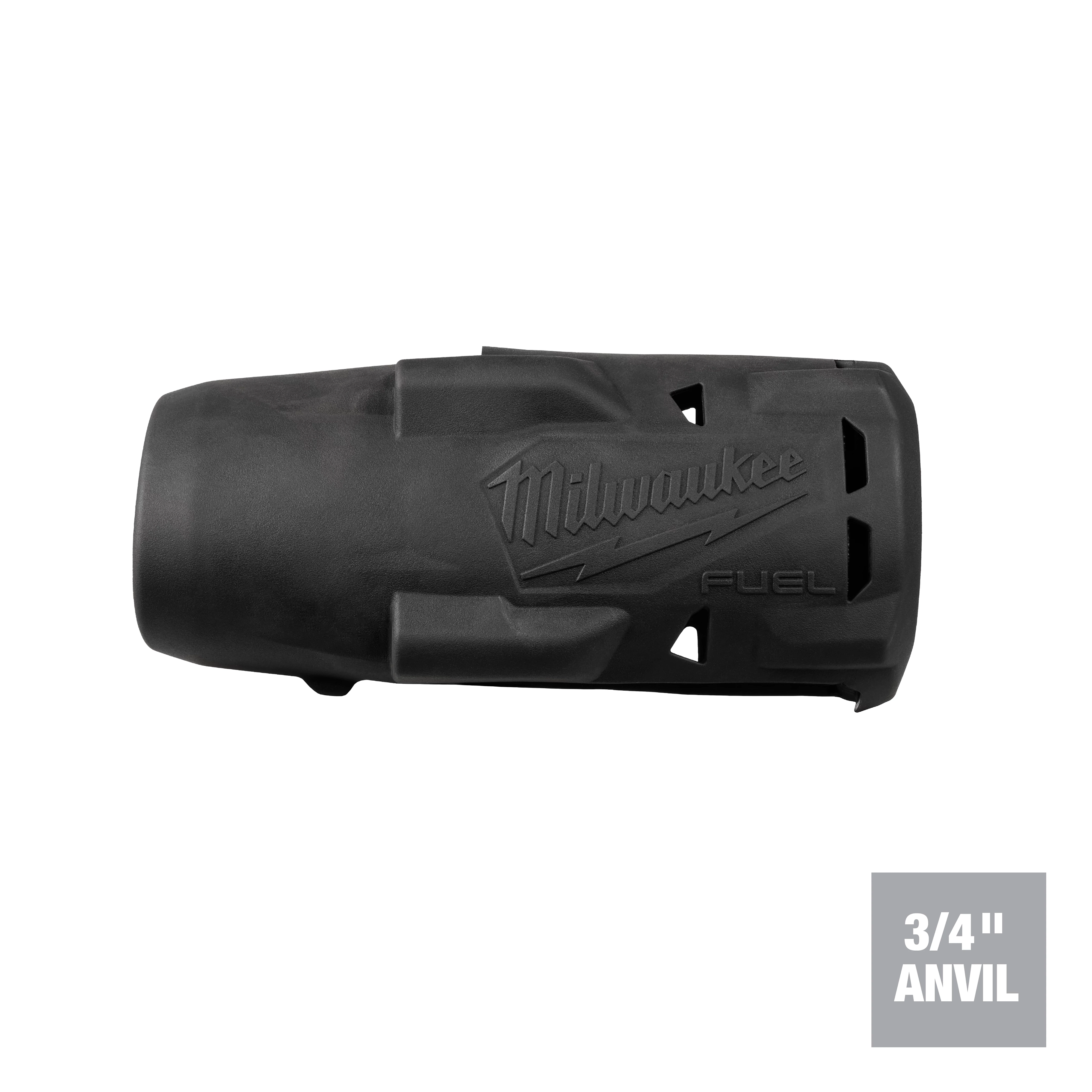 M18 FUEL 3/4" High Torque Impact Wrench w/ ONE-KEY Protective Boot shown with 3/4" anvil label in corner.