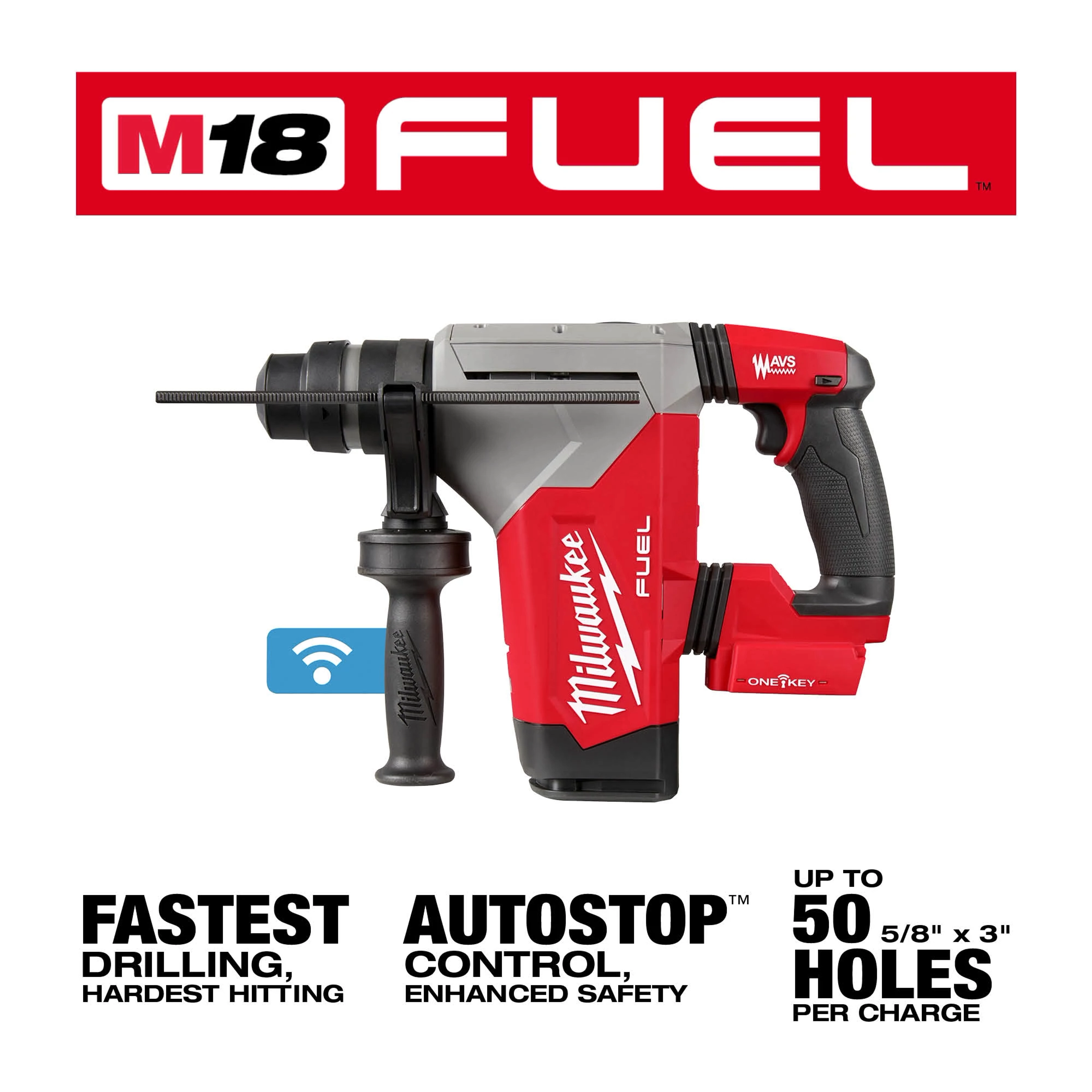 M18 FUEL™ 1-1/8" SDS Plus Rotary Hammer w/ ONE-KEY™ FUEL USP