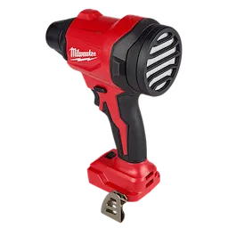 The Milwaukee M18™ Brushless Precision Blower is a red and black, handheld, cordless blower designed for precise air control. It features a brushless motor for enhanced performance and durability. The blower has a comfort grip handle and a lanyard hook for easy portability.