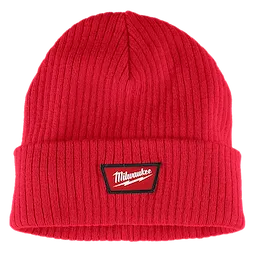 Image of the Milwaukee Rib-Knit Cuffed Beanie in red