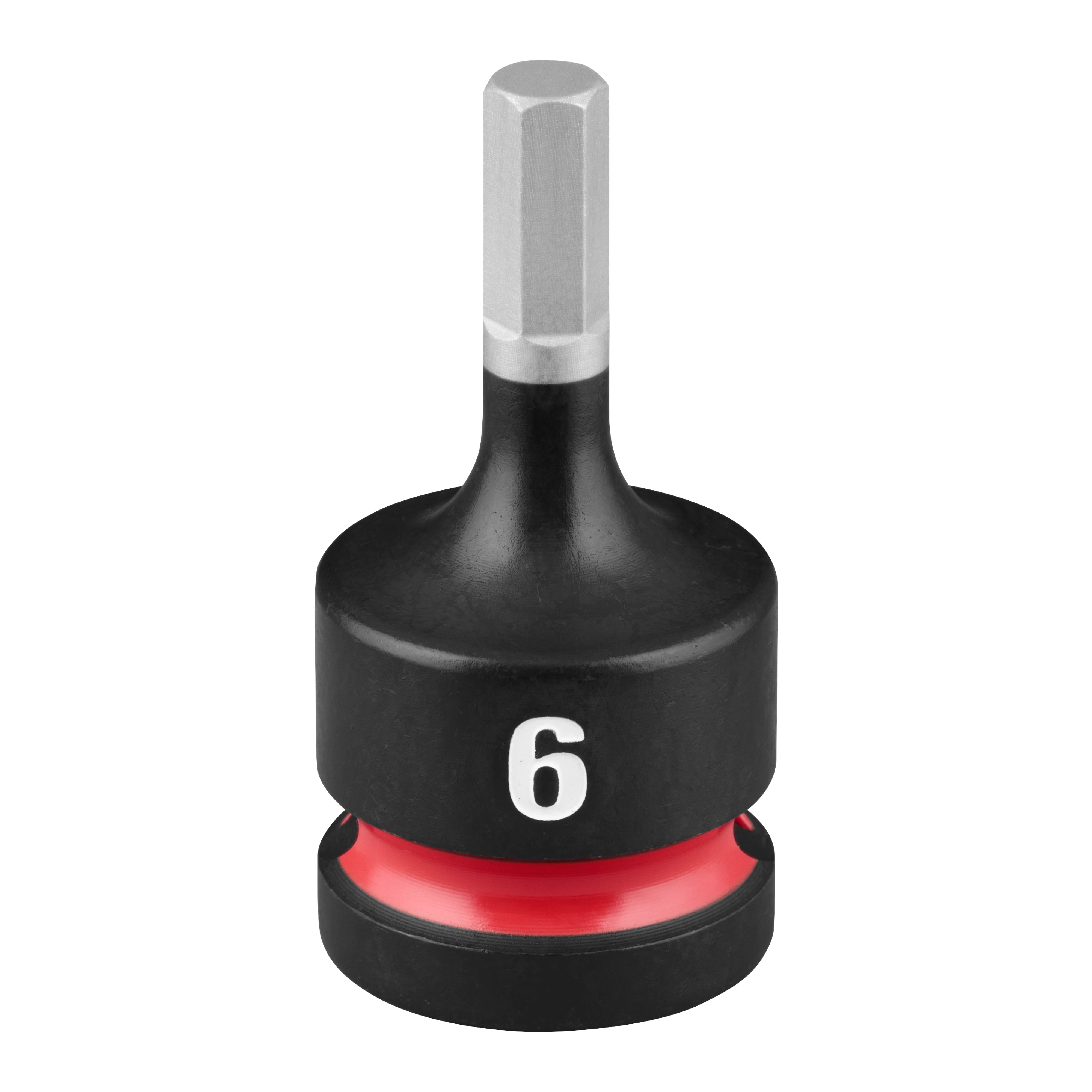 SHOCKWAVE Impact Duty 1/2" Drive 2" Hex 6mm Bit Socket standing upright on a plain background.