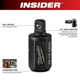 INSIDER™ Box Ratchet 1/4" Anvil Adapter