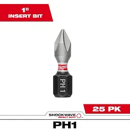 SHOCKWAVE™ Impact Phillips #1 Insert Bits (25 Pack)