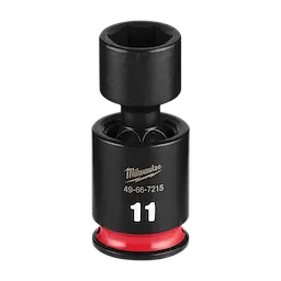 SHOCKWAVE Impact Duty 1/4" Drive 11MM Standard Swivel Socket standing upright on a plain background.