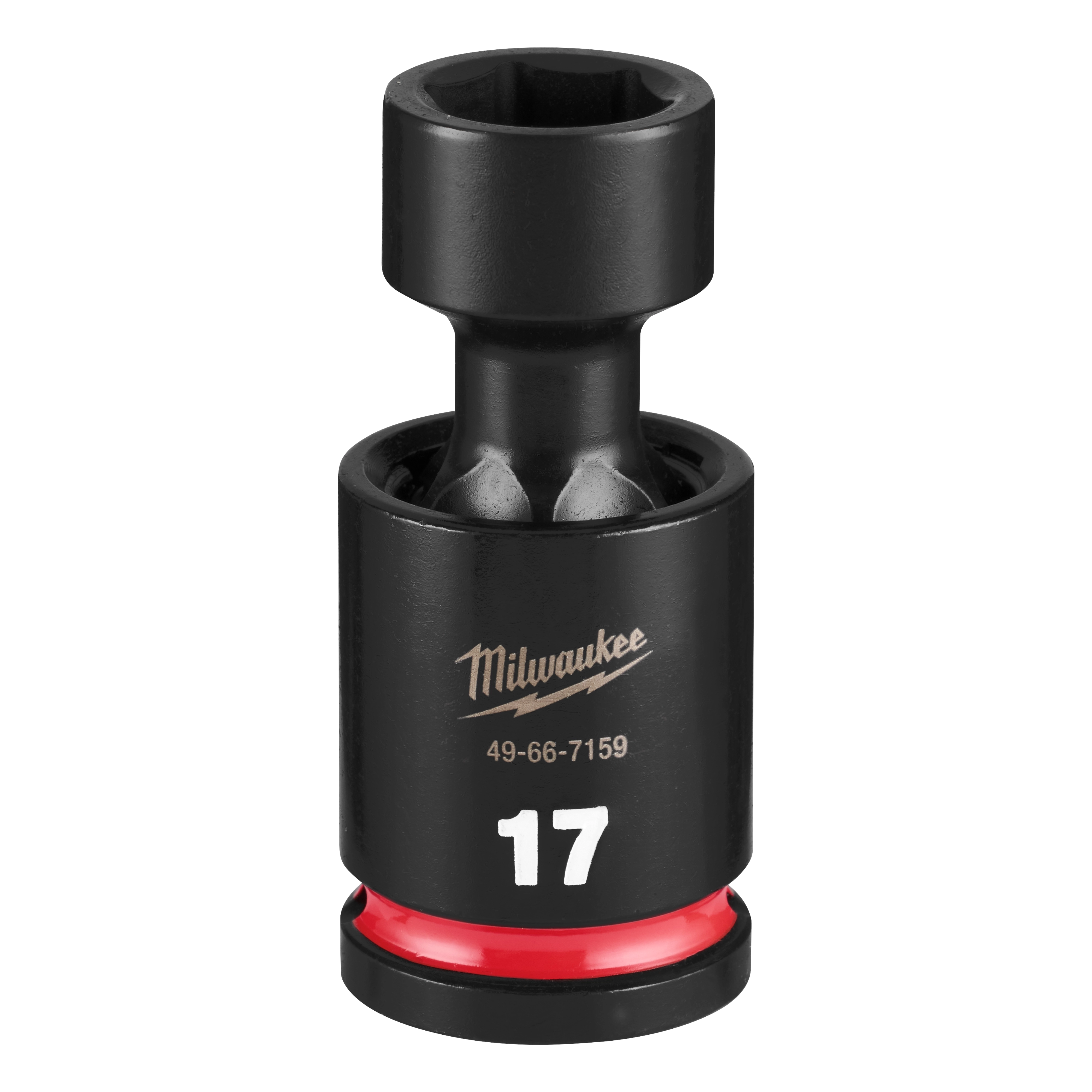 SHOCKWAVE Impact Duty 1/2" Drive 17MM Standard Swivel Socket standing upright on a plain background.