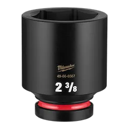 SHOCKWAVE Impact Duty 1" Drive 2-3/8" Deep 6 Point Socket standing upright with size marking visible.