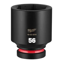 SHOCKWAVE Impact Duty 1" Drive 56mm Deep 6 Point Socket standing upright on a plain background.