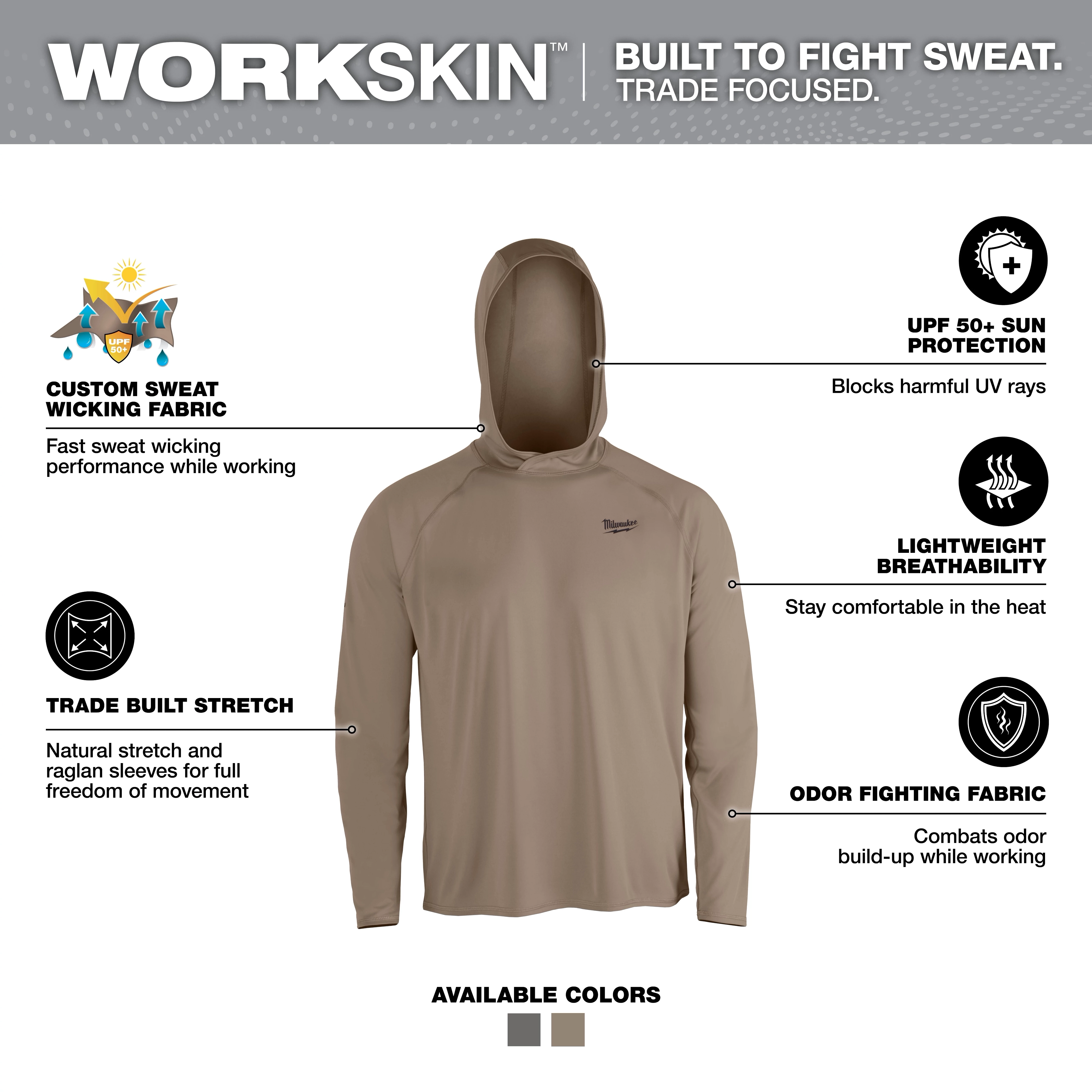 WORKSKIN SUN SHIRT - SANDSTONE
