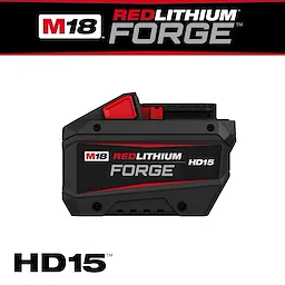 M18 REDLITHIUM FORGE HD15 Battery Pack shown in side view against a plain background.