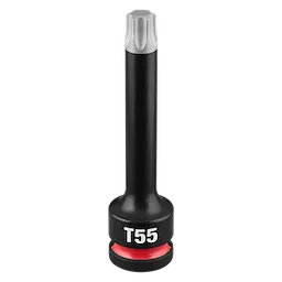 SHOCKWAVE Impact Duty 1/2" Drive 4" Torx T55 Bit Socket standing upright with T55 marking near the base.